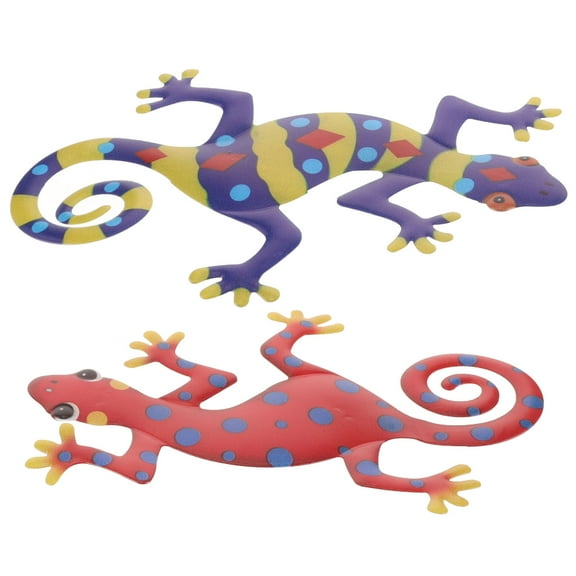 WRITWAA Gecko Designed Wall Arts Assorted Color 2Pcs