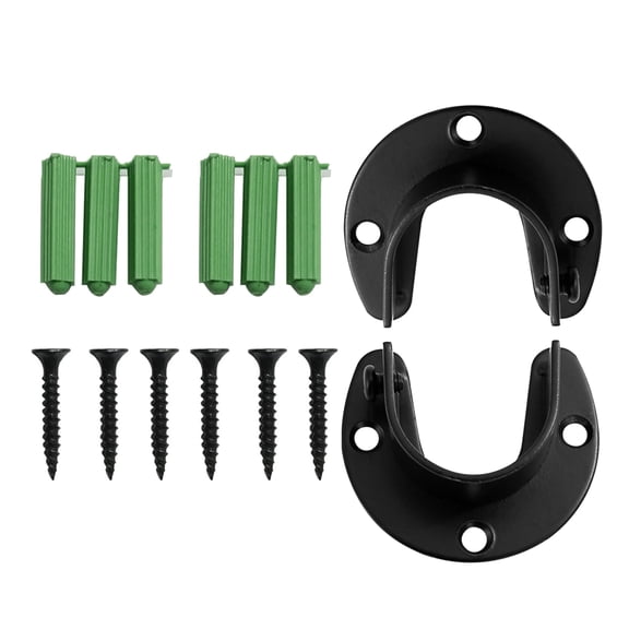 WRITWAA 2pcs Heavy Duty Closet Rod Bracket Stainless Steel Curtain Support for Homeowners