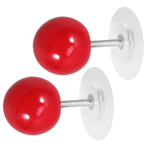 WRITWAA 2pcs Furniture Handle Red Plastic Drawer Knob Handle Replacement for DIY Enthusiasts