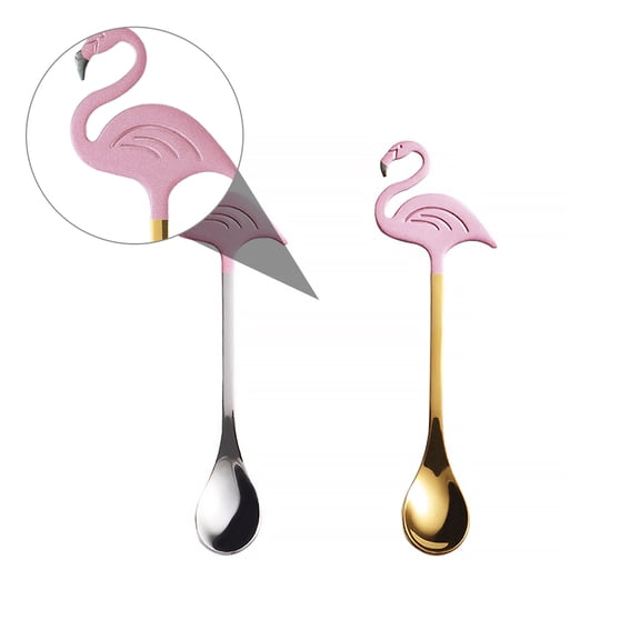 WRITWAA Modern Coffee Stirrer Dessert Spoon Creative Design 2Pcs