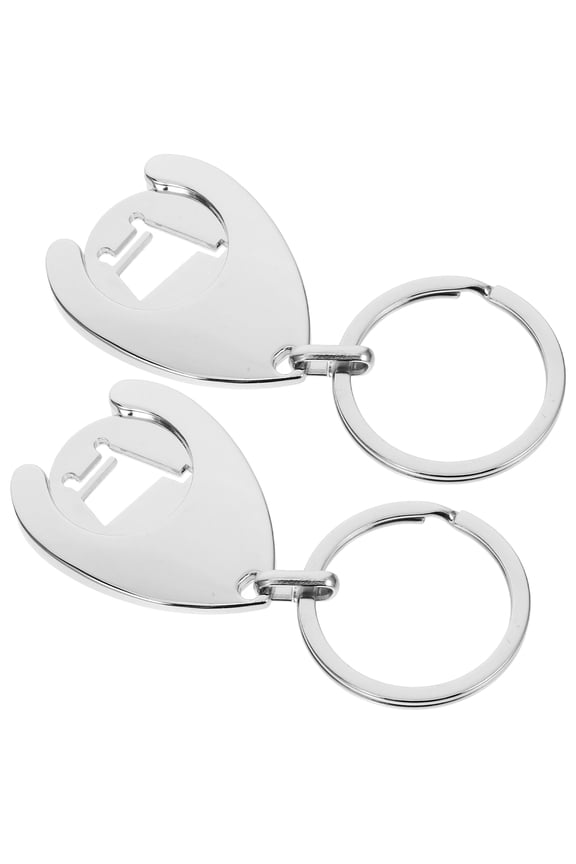2-Pack Metal Grocery Cart Key Cart Keychain for Home, Shopping, and Everyday Use