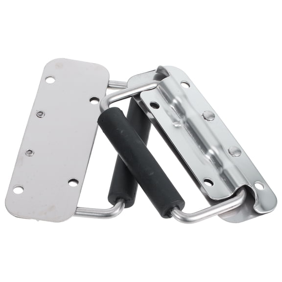 WRITWAA 2Pcs Stainless Steel Spring Loaded Cabinet Handles with Rubber Grip for Heavy Duty Cases