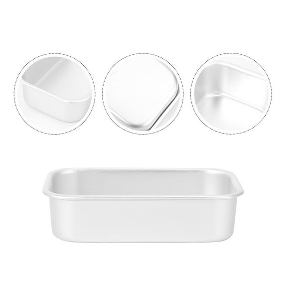 WRITWAA 2pcs Square Loaf Pan Silicone Baking Mould Kitchen Supplies Aluminum Alloy Baking Pans for Bread and Cakes
