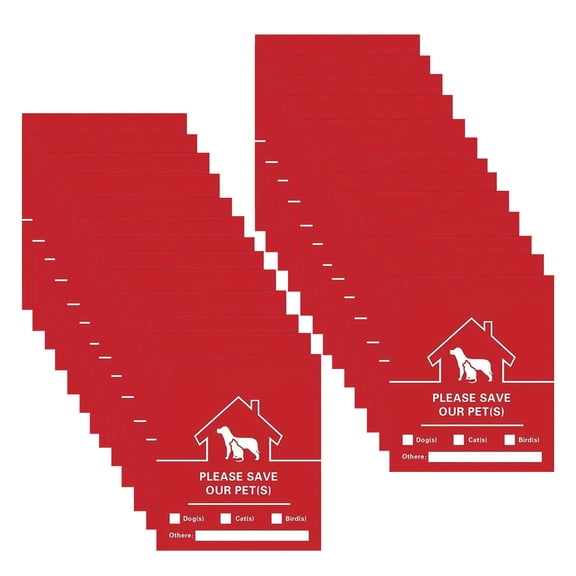 CTIRCHIU Red Emergency Rescue Decal Pets Finder Sticker for Window Door Safety Accessory
