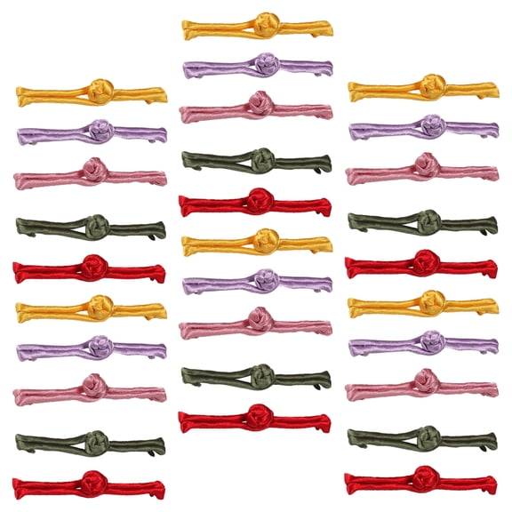 WRITWAA 30 Pieces Ethnic Style Cheongsam Buttons Decorative Satin Hand Sewn Clothes Accessories for Sewing