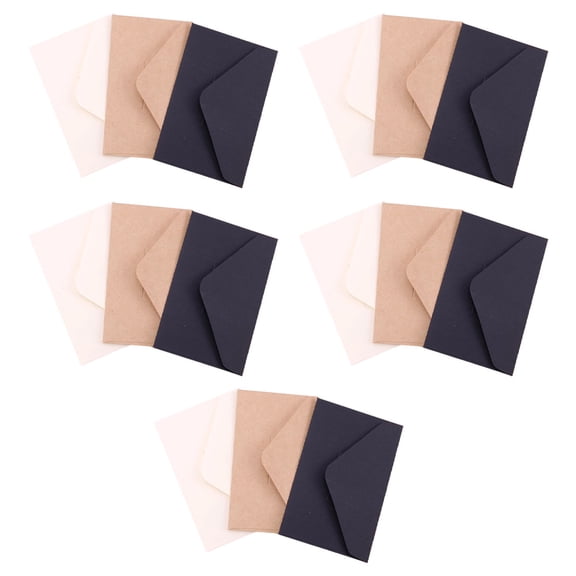 WRITWAA 30Pcs Vintage Kraft Paper Envelopes Assorted Color with Retro Design for Personal Letters