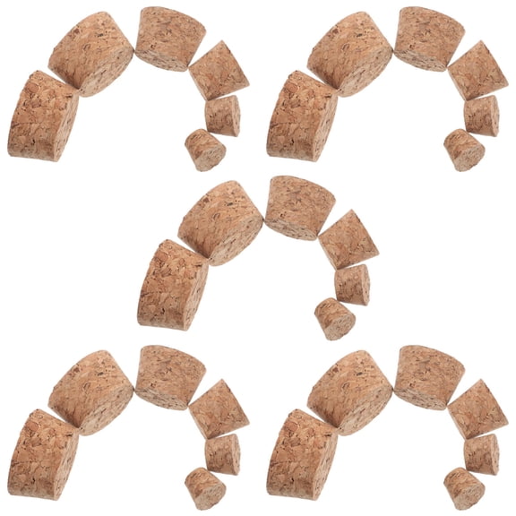 WRITWAA 30Pcs Tapered Wooden Corks for Wine Bottles Beer Bottles and Craft Projects