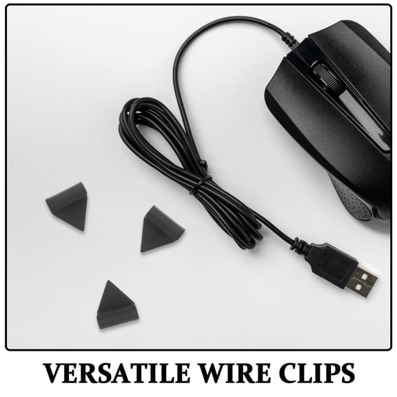 WRITWAA R-Type Car Cable Organizer Wire Clips Black Plastic Cord Management for Dashboard and Interior