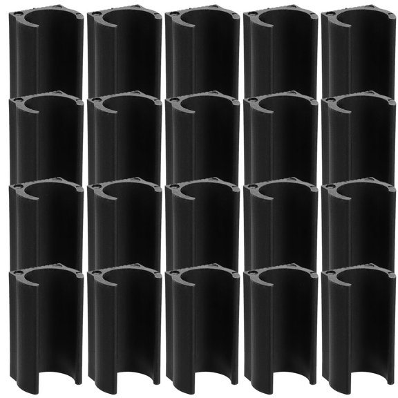 WRITWAA 30pcs Chair Feet Tips Black Plastic Protective Leg Caps for Office Use