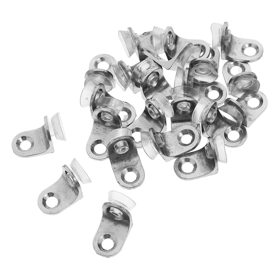 WRITWAA Floating Shelf Support Silver Alloy PVC Modern 30Pcs