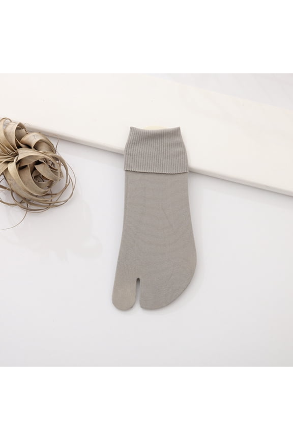 Unisex Velvet Swan Toe Socks, Breathable Big Toe Design, Assorted Colors, 5 Pairs Soft Comfortable Socks