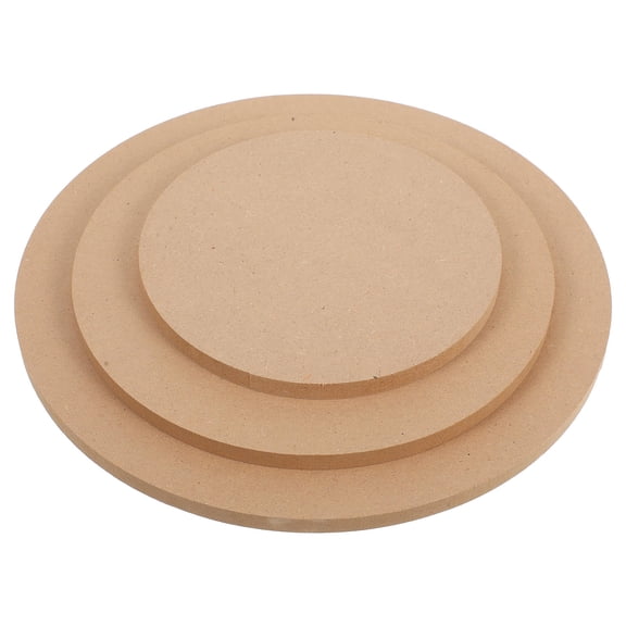 WRITWAA 3Pcs Khaki Durable Wood Pottery Wheel Bats for DIY Craft Round Ceramic Forming Base