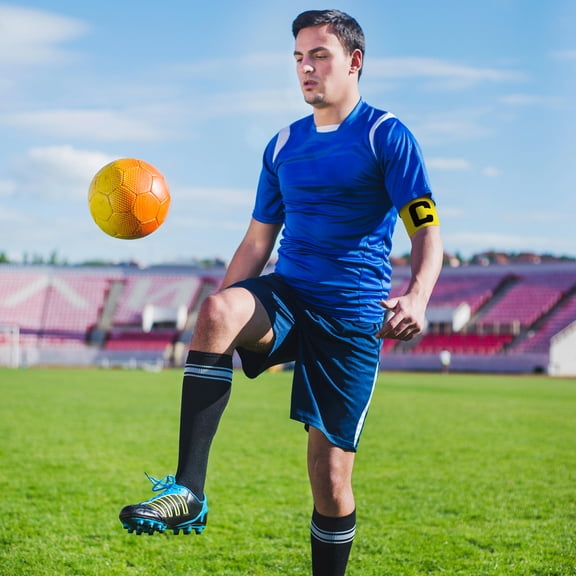 WRITWAA Professional Yellow Elastic Captain Band for Team Sports, 3 Pieces, Nylon Armband for Soccer Football