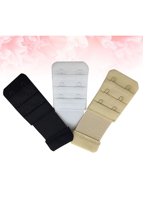 3Pcs Lingerie Strap Extender for Maternity Women in Metal Black White Beige