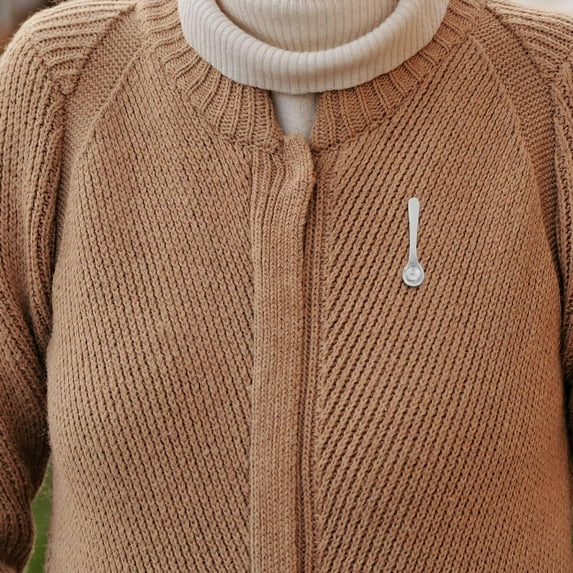 WRITWAA Coffee Theme Brooch Set 3 Pieces Multi-Color Alloy Pins Decorative Accessories