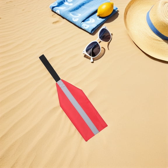 WRITWAA Red Reflective Kayak Safety Flag with Oxford Cloth for Water Sports, Outdoor Adventures, and Boating Visibility