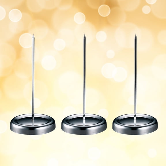 WRITWAA 3-Piece Stainless Steel Menu Summons Fork and Bill Holder Set for Office and Restaurant Use,