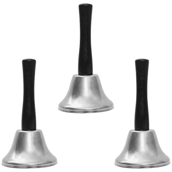 WRITWAA Metal Handbells 3pcs Set Alloy Loud Clear Sound for Christmas Holiday Music and General Use