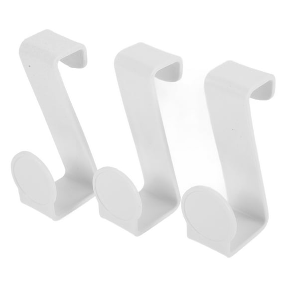 WRITWAA 3Pcs Z-Shaped White Plastic Potty Hook for Bathroom Use Hanging Multi-Purpose Hooks