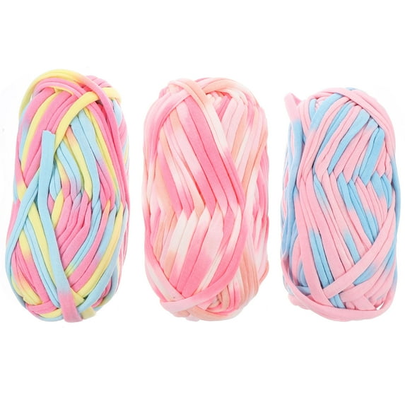 WRITWAA Hand Knitting Yarn Set, Washable Soft Assorted Colors, 3-Pack for Crochet, Knitting, and Craft Projects