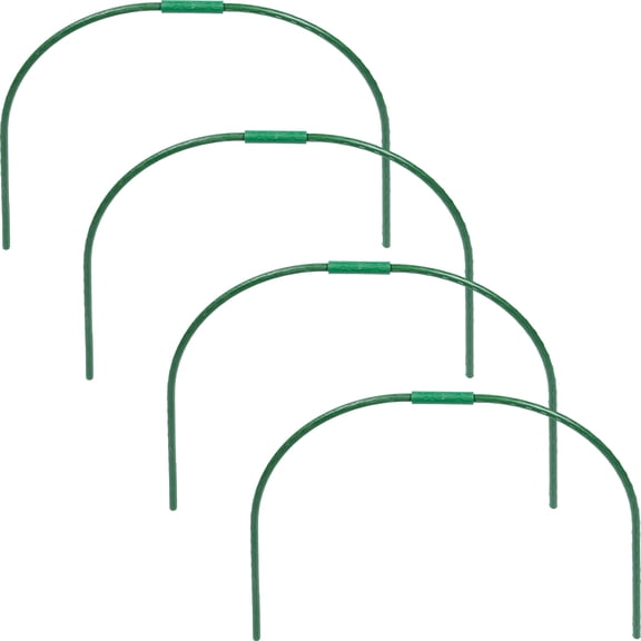 WRITWAA 4-Pack Garden Hoops Plant Support Rack, Rust-Resistant Steel and Plastic Greenhouse Frame Covers