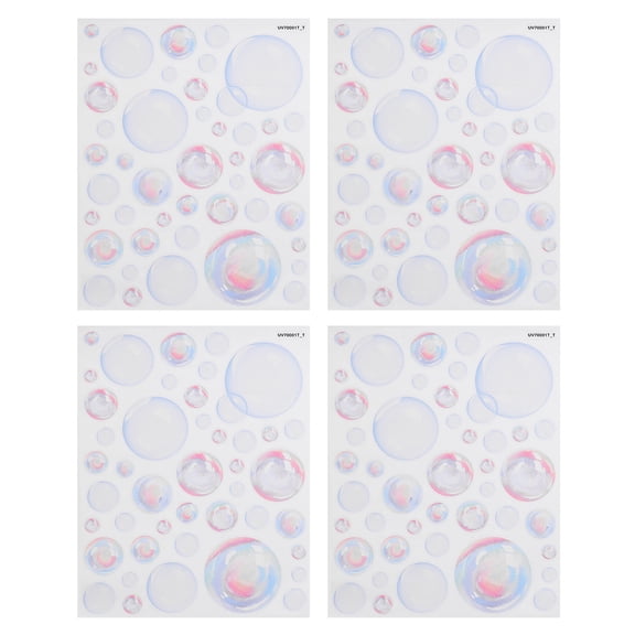WRITWAA Irregular Bubble Wall Sticker PVC Home Decoration 4 Sheets