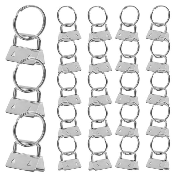 WRITWAA 40Pcs Sturdy Iron Keychain Fob Hardware Clips for Webbing Ends and Bracelet Decoration