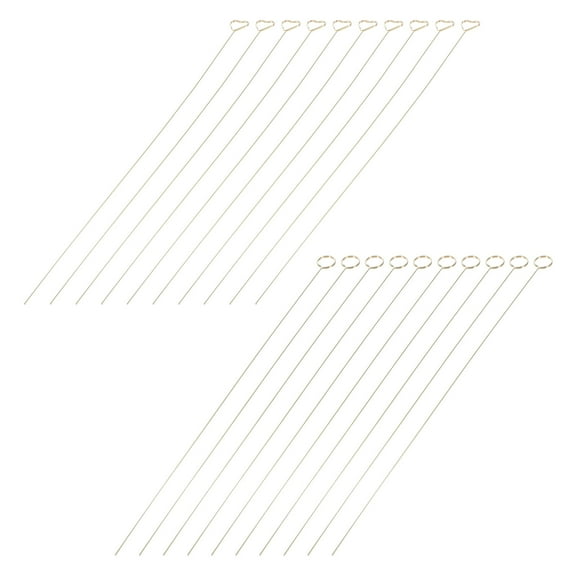 WRITWAA 40Pcs Metal Floral Picks with Plated Gold Coating for Wedding Cards and Party Photo Holders