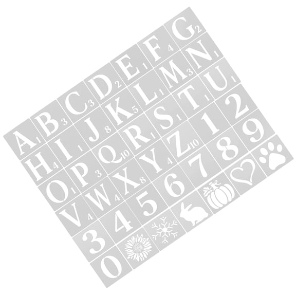 WRITWAA Childrens Drawing Template Alphabet Tracing Stencil Art Creation 42Set White Pet for Families