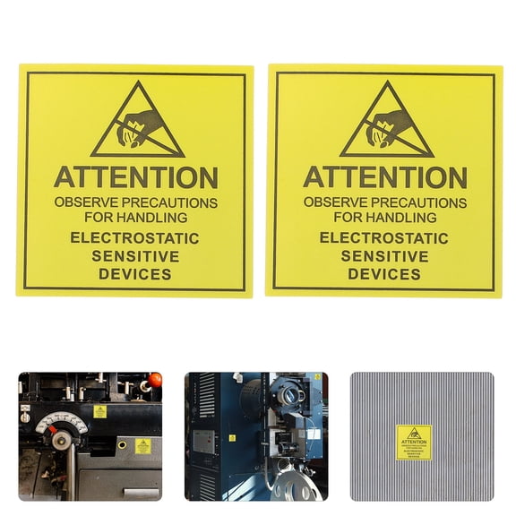 WRITWAA Yellow Antistatic Paper Labels 450 Pieces for Electronics, Packaging, and Inventory Management