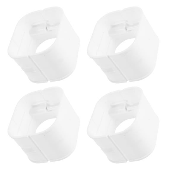 WRITWAA Ac Duct Hose Cover, Straight Connector, White PVC, for Air Conditioner, 4Pcs