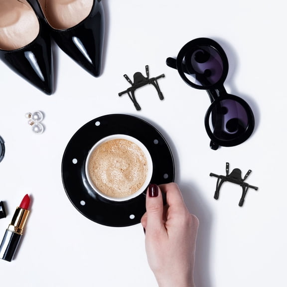 WRITWAA 4Pcs Black Clip on Sunglasses Lens Clips Lightweight Polarized Attachment