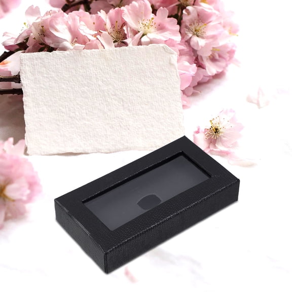 WRITWAA 4-Pack Black Bow Tie Boxes with Transparent Window for Elegant Packaging