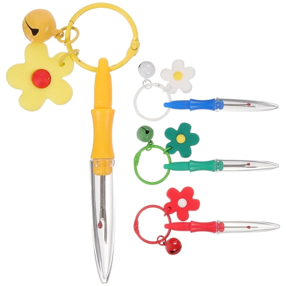 WRITWAA 4-Pack Yellow Plastic Remover Keychains Sewing Tools for Fabric Repair and Craft Projects