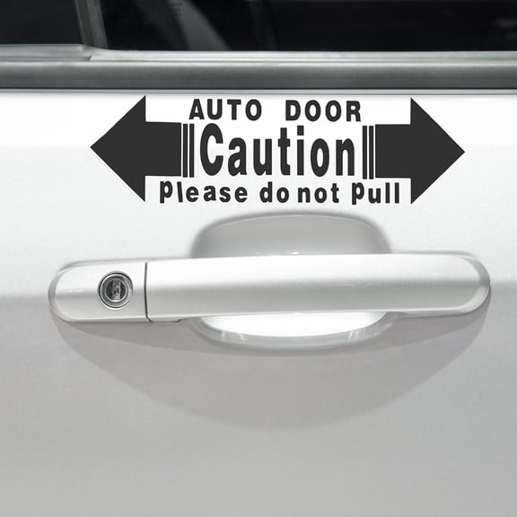 WRITWAA 4Pcs Automatic Door Sticker High Visibility Black Car Door Warning Decals