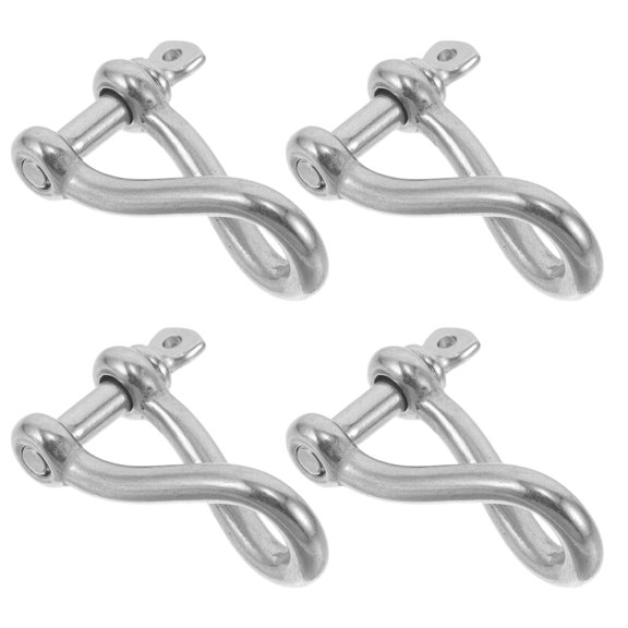 WRITWAA 4Pcs Heavy Duty Screw Pin Anchor Shackle Stainless Steel Marine Rigging Hardware
