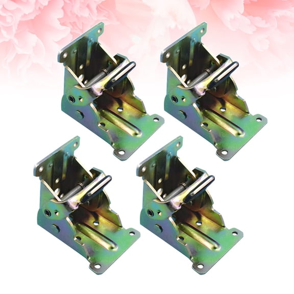 WRITWAA 4Pcs Furniture Leg Folding Hinge with Support Frame and Spring Lock Multi Color