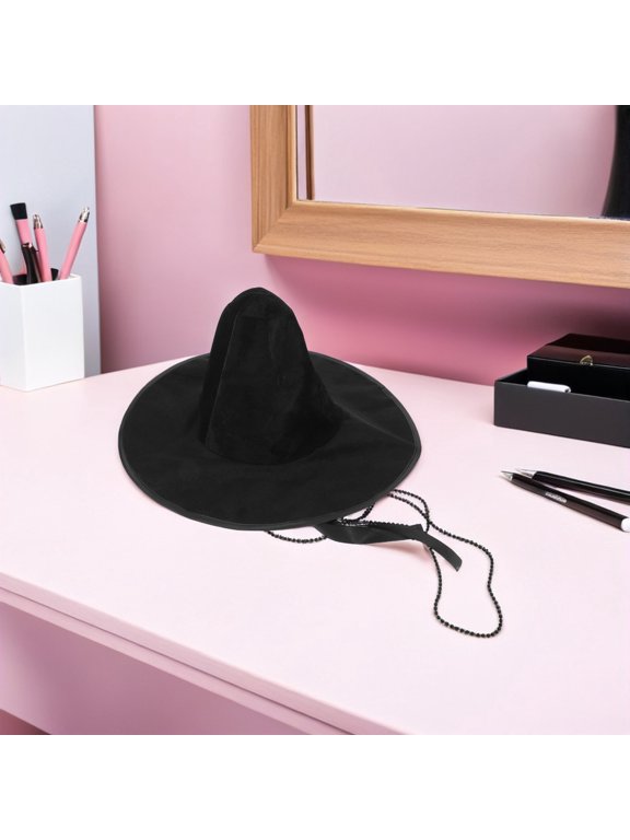 4pcs Black Korean Traditional High Top Hat Vintage Costume Headdress