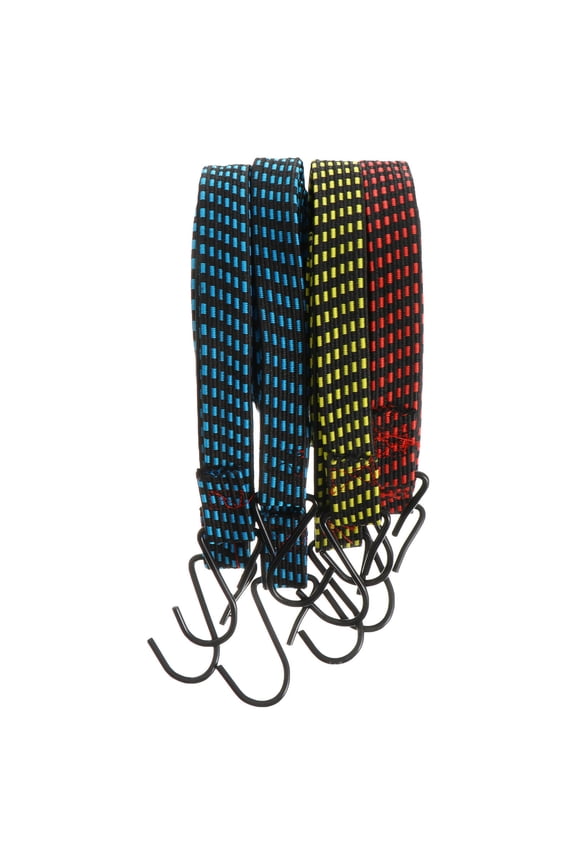 4pcs Assorted Color Cargo Binding Belt Polyester Tensioner Strap for Motorbike Heavy Load Transport