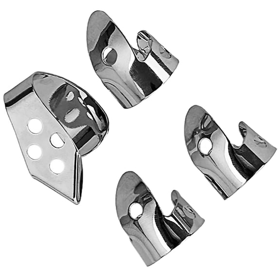 WRITWAA 4-Pack Metal Thumb Picks for Guitar Fingerstyle Playing, Ideal for Acoustic Guitarists and Music Enthusiasts