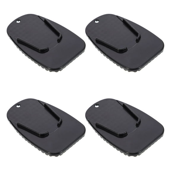 WRITWAA 4Pcs Motorcycle Kickstand Pad Black Resistant Foot Side Stand Cushion for Motorbike