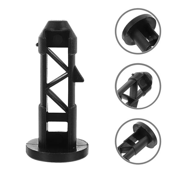 WRITWAA 4Pcs Sturdy Black Plastic Trash Can Lid Latches for Wheeled Garbage Bins