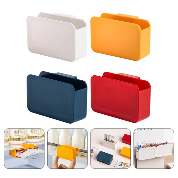 WRITWAA 4Pcs Hanging Fridge Storage Box for Door Organization Made with Premium ABS Material