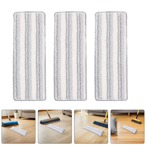 WRITWAA 4-Pack Reusable Wet Mop Replacement Pads with Super Absorbent Sponge for Kitchen and Bathroom Cleaning