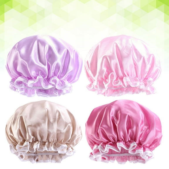 WRITWAA 4Pcs Shampoo Caps Waterproof Reusable for Bathing Accessories