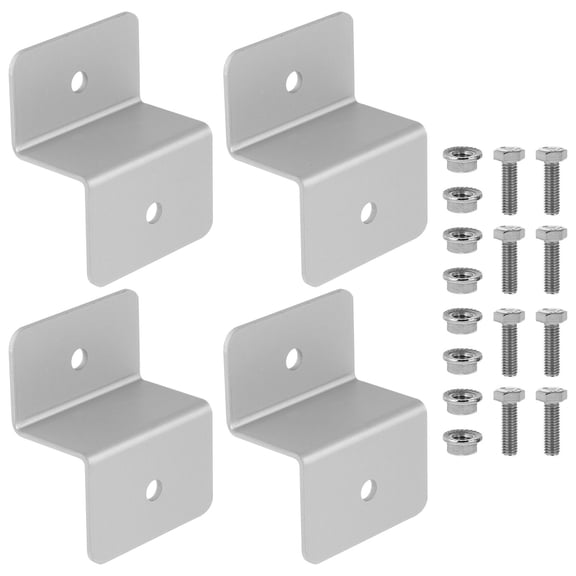 WRITWAA Solar Panel Z Bracket 4Pcs Silver for Boat Owners Installation