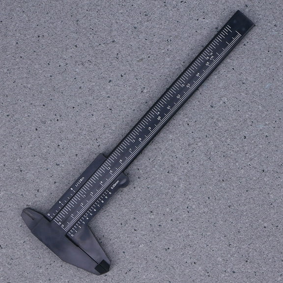WRITWAA 4-Piece Black Plastic Caliper Ruler Set, Lightweight Tool for Accurate Internal and External Measurements