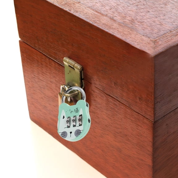 4-Pack Cat-Themed Combination Padlocks, Compact Stainless Steel Locks for Lockers, Backpacks, Drawers, , Weather Resistant