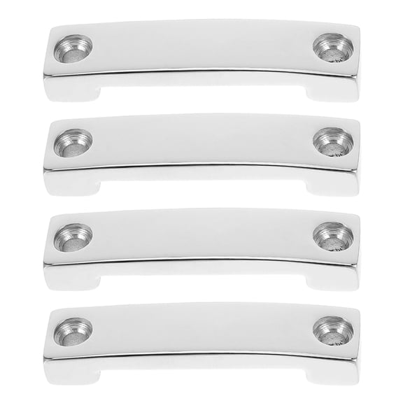 WRITWAA Heavy Duty Boat Tie Down Loops Stainless Steel Plated Silver for Marine Durability 4Pcs