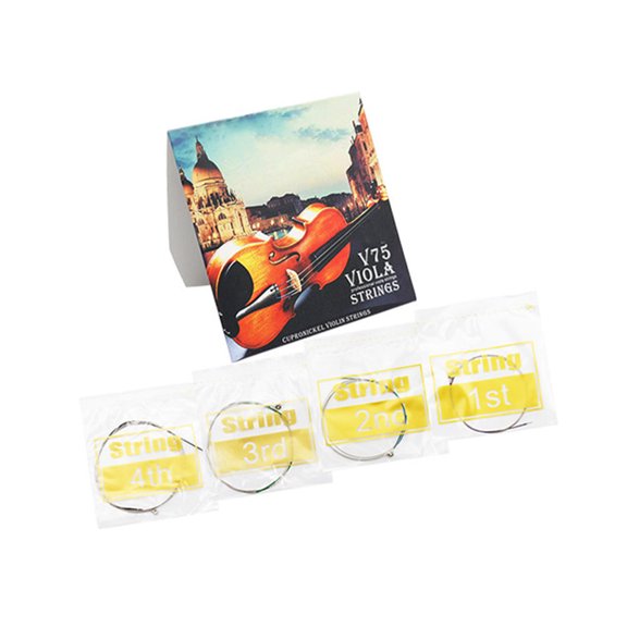 WRITWAA 4Pcs Stainless Steel Viola Strings Metal Replacement with Easy Install and Clear Tone